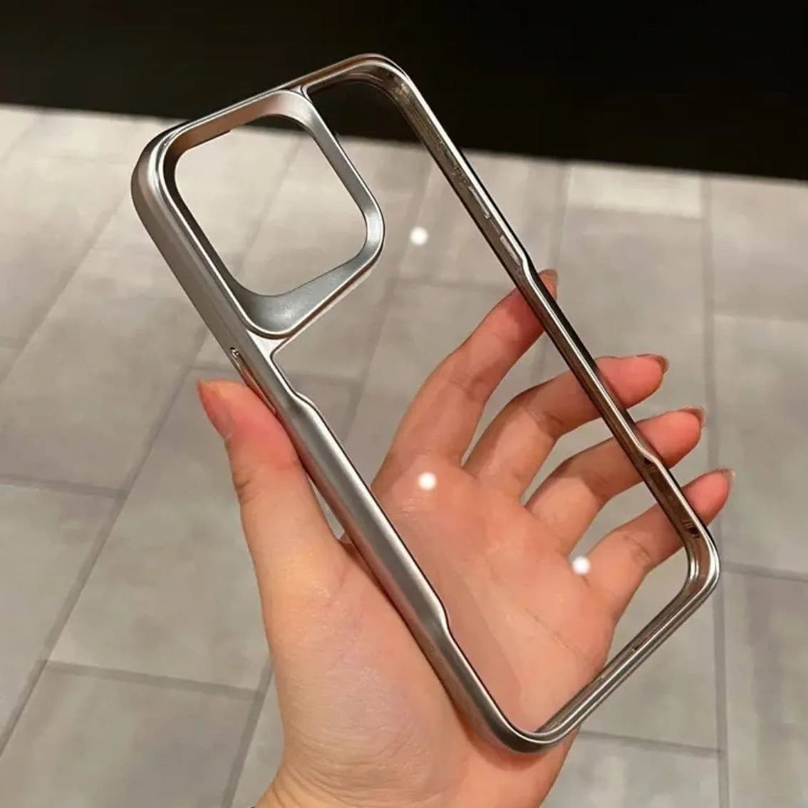 Plating Soft Rubber Border Phone Case