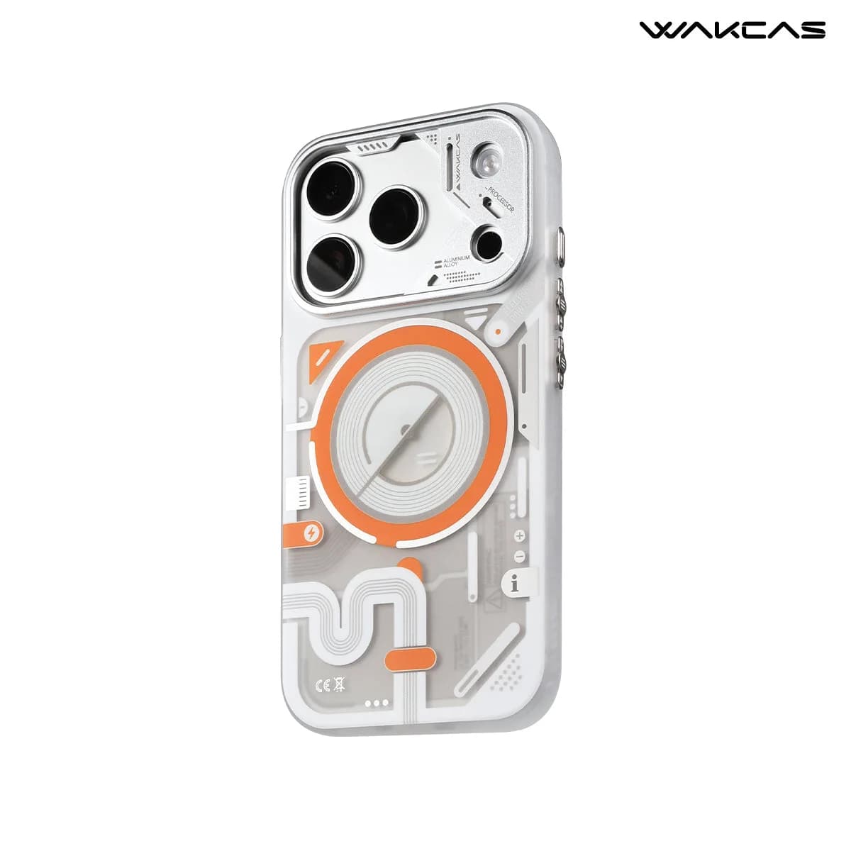Wakcas Color-block Mechanical iPhone Case - Trendy Matte Magnetic Original Design Couple Edition