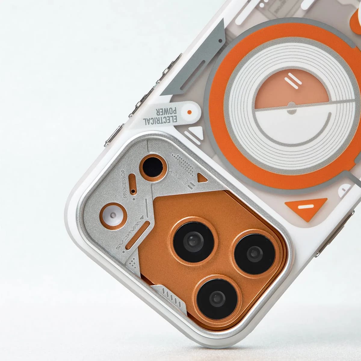Wakcas Color-block Mechanical iPhone Case - Trendy Matte Magnetic Original Design Couple Edition