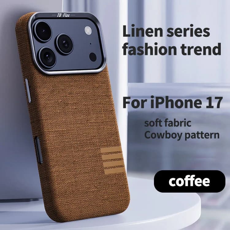 Premium Magnetic Linen Full Coverage Luxury Phone Case for iPhone