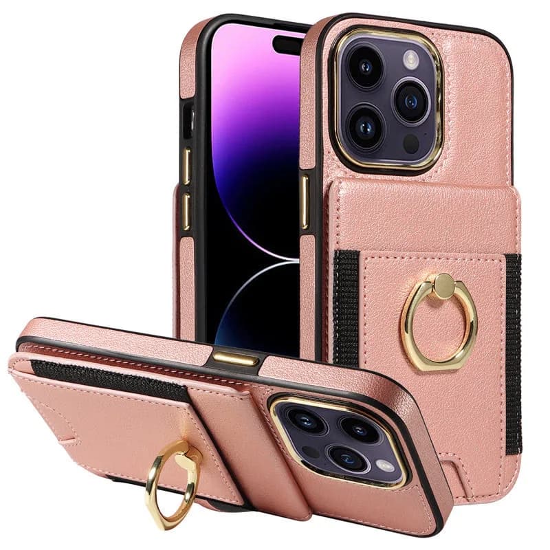 Ins Wallet Ins Wallet Ring Holder Phone Case for iPhone