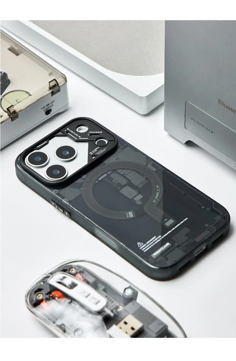 Circuit Design Magnetic Apple iPhone Case – Trendy Mechanical Style