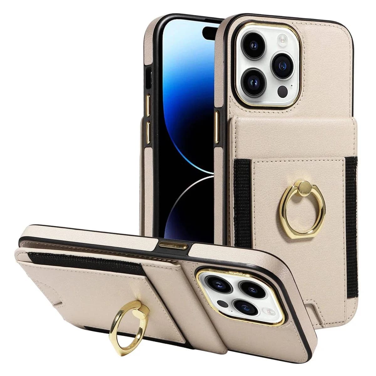 Ins Wallet Ins Wallet Ring Holder Phone Case for iPhone