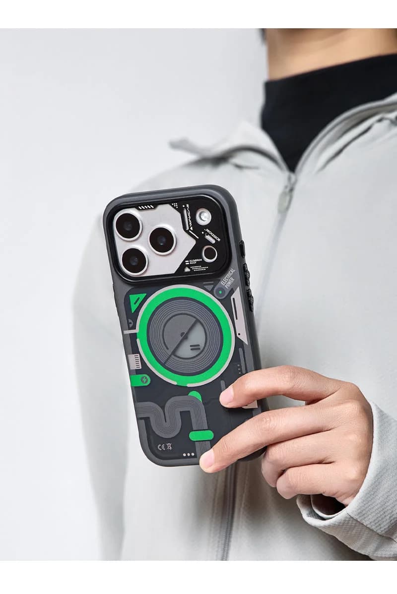 Wakcas Color-block Mechanical iPhone Case - Trendy Matte Magnetic Original Design Couple Edition