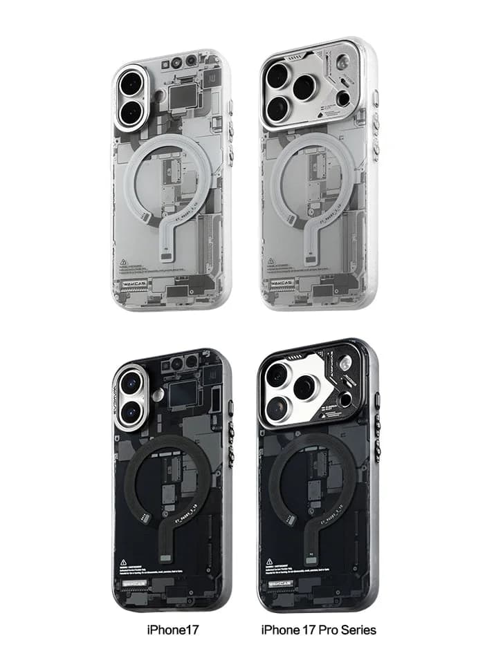 Circuit Design Magnetic Apple iPhone Case – Trendy Mechanical Style
