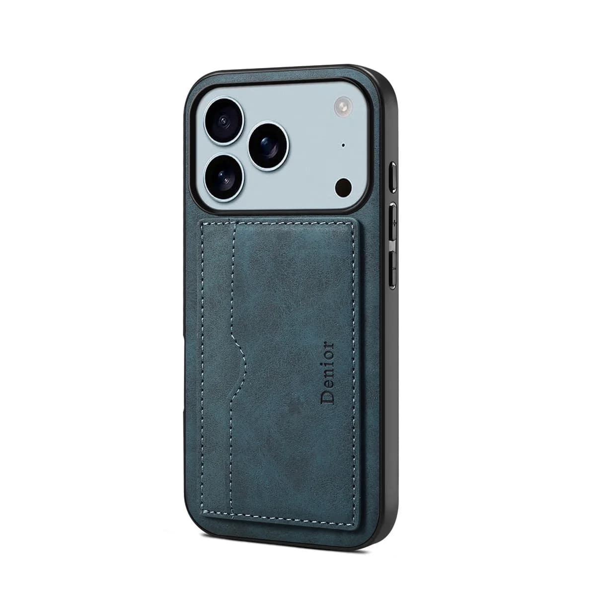 Phone Case Faux Leather Card Slot Wallet Stand Support Picture Frame for iPhone