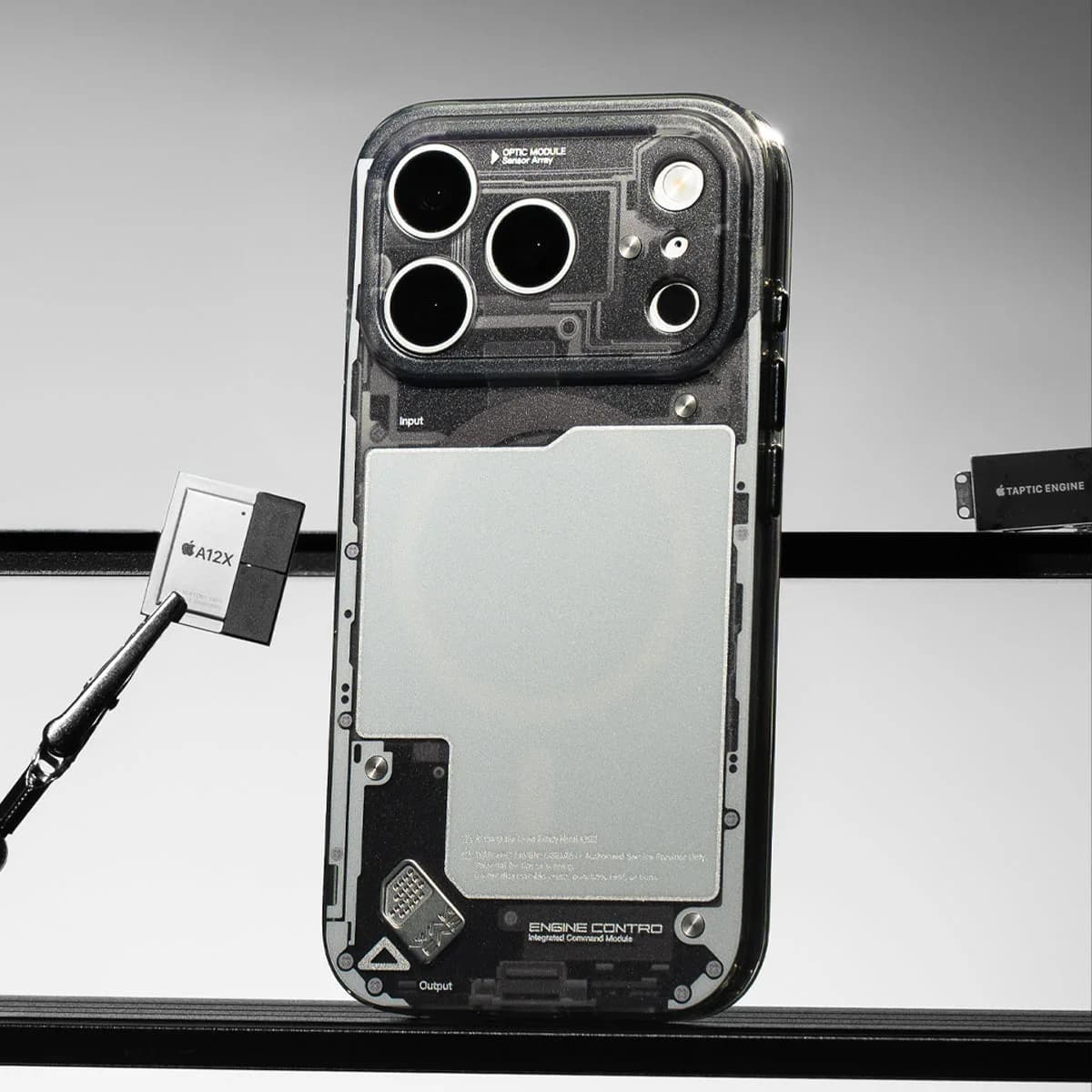 WAKCAS Black See-Through Matte MagSafe iPhone Case