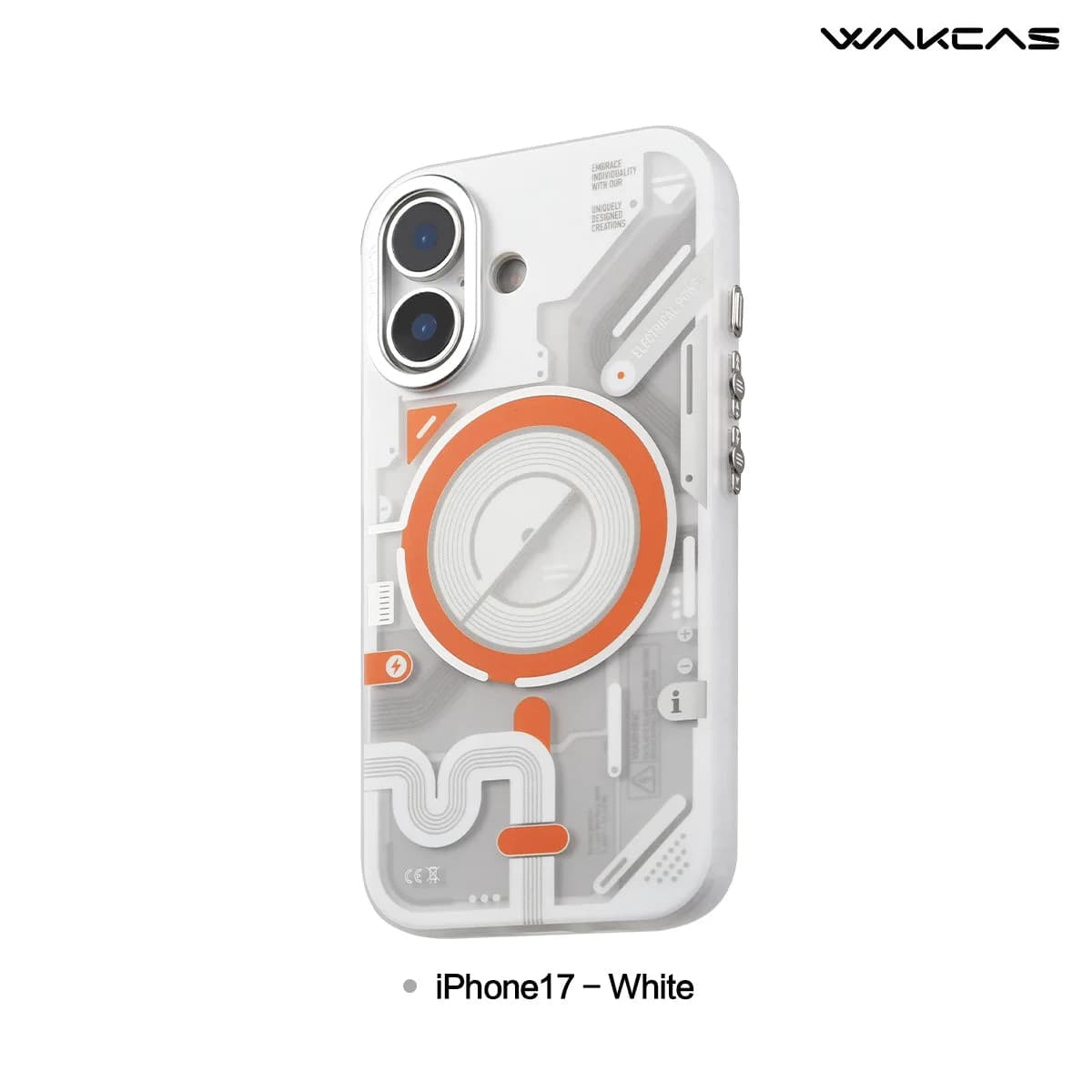 Wakcas Color-block Mechanical iPhone Case - Trendy Matte Magnetic Original Design Couple Edition