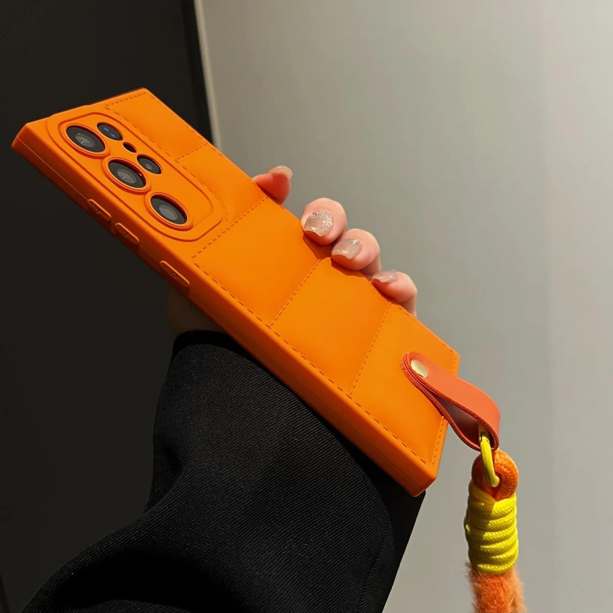Down Hand Rope Soft Silicone Phone Case