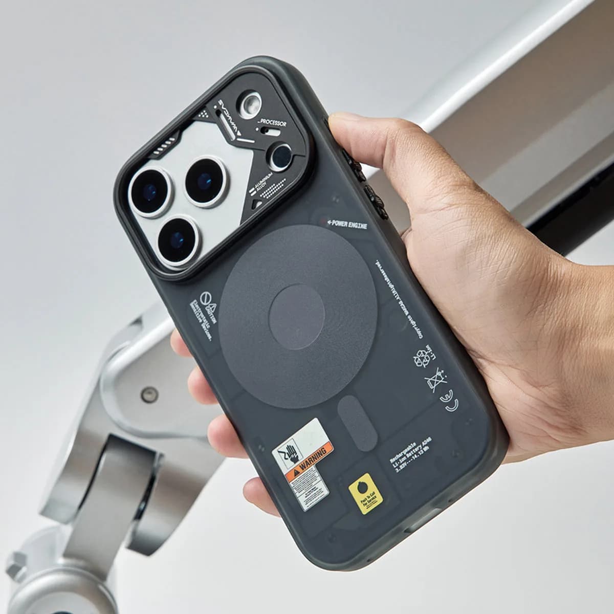 Frosted Mechanical Anti-Drop Magnetic iPhone Samsung Galaxy Magsafe Case