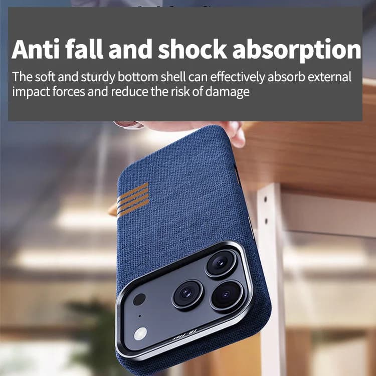 Premium Magnetic Linen Full Coverage Luxury Phone Case for iPhone