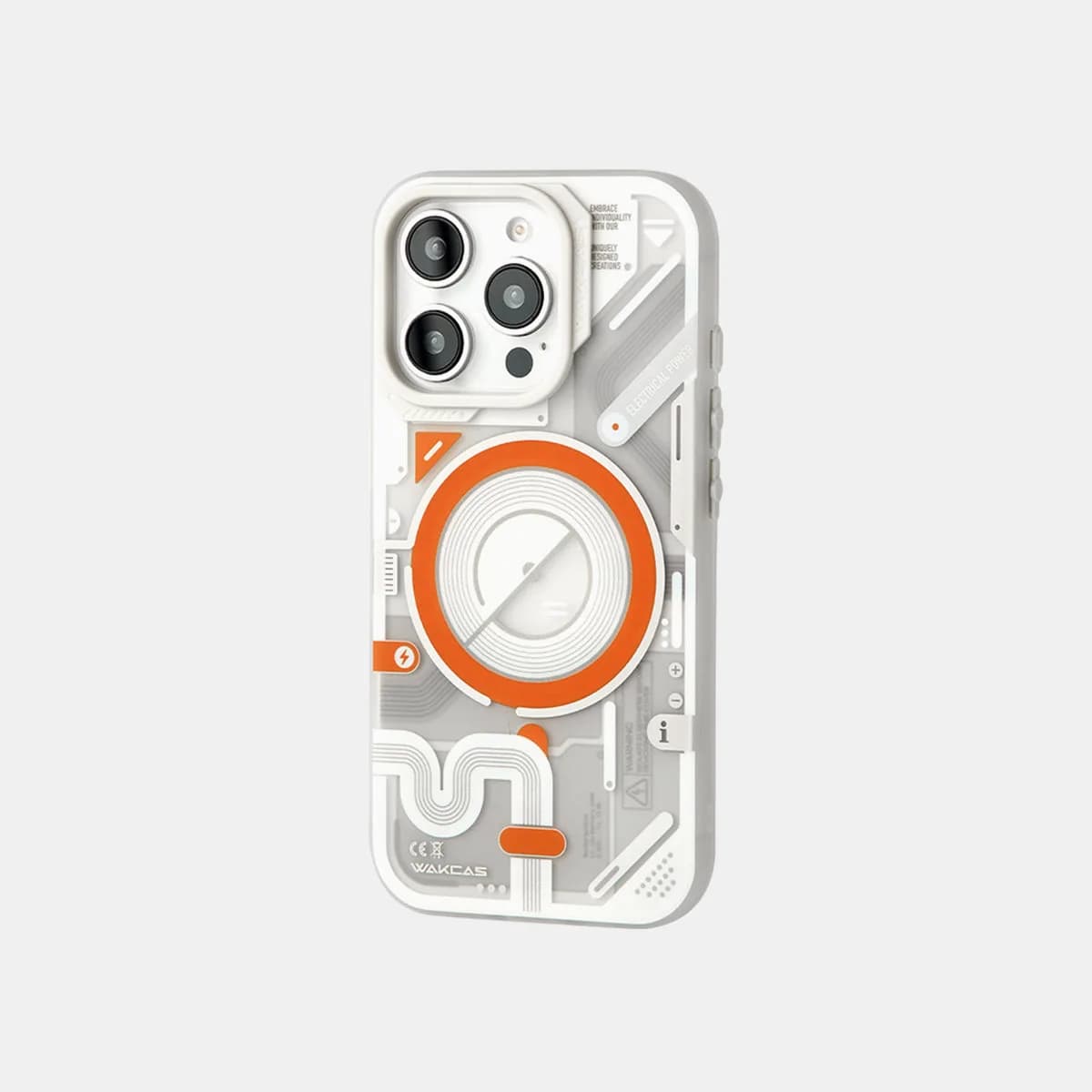 Wakcas Color-block Mechanical iPhone Case - Trendy Matte Magnetic Original Design Couple Edition
