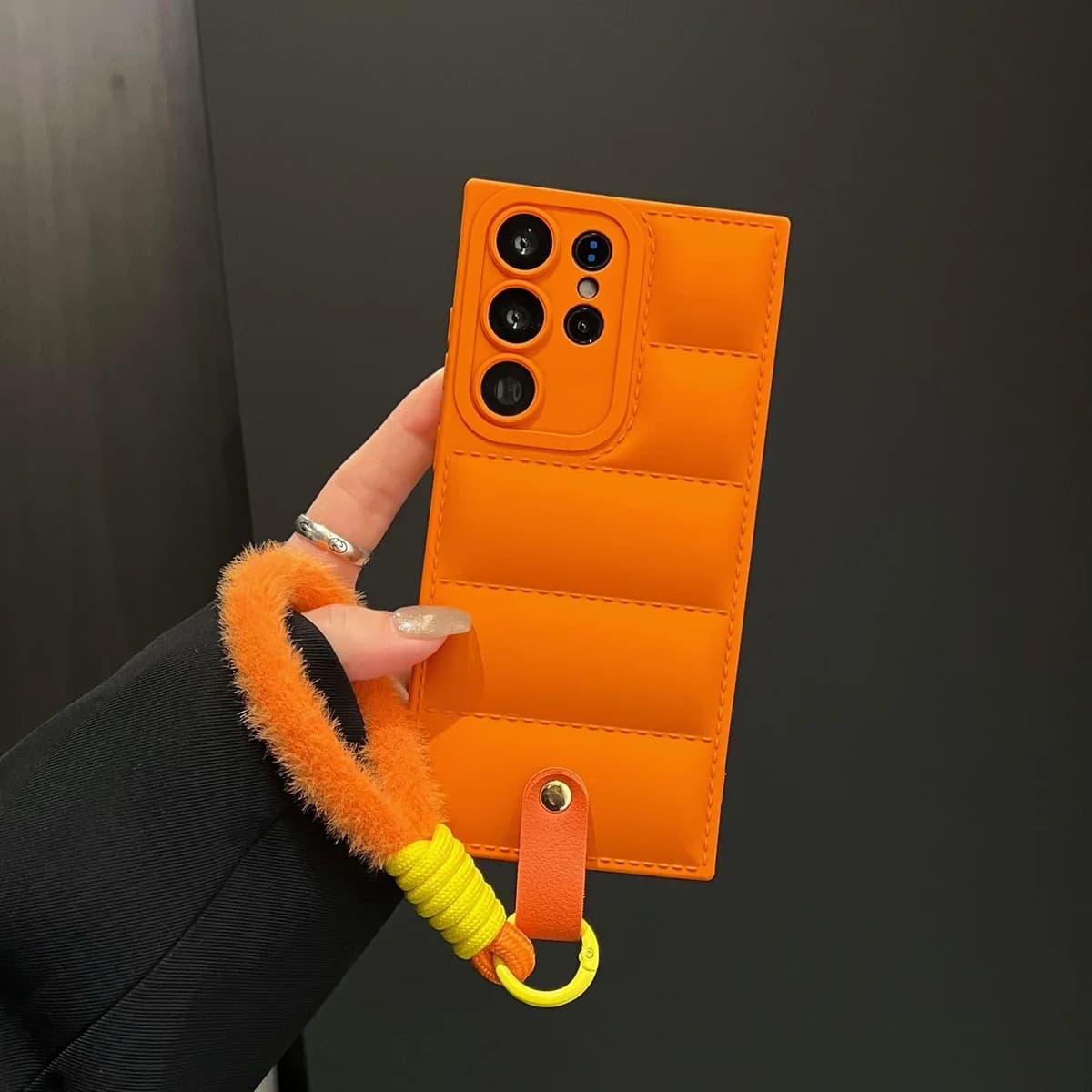 Down Hand Rope Soft Silicone Phone Case