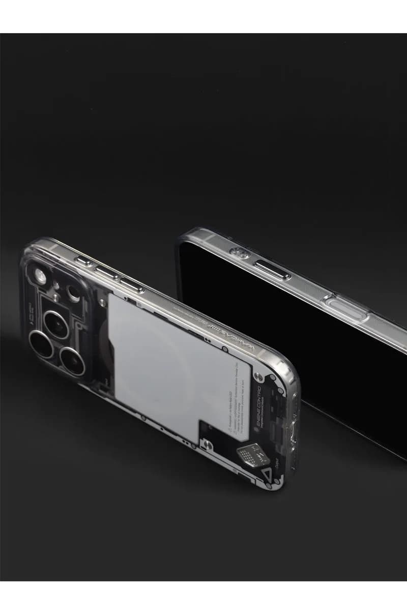 WAKCAS Black See-Through Matte MagSafe iPhone Case