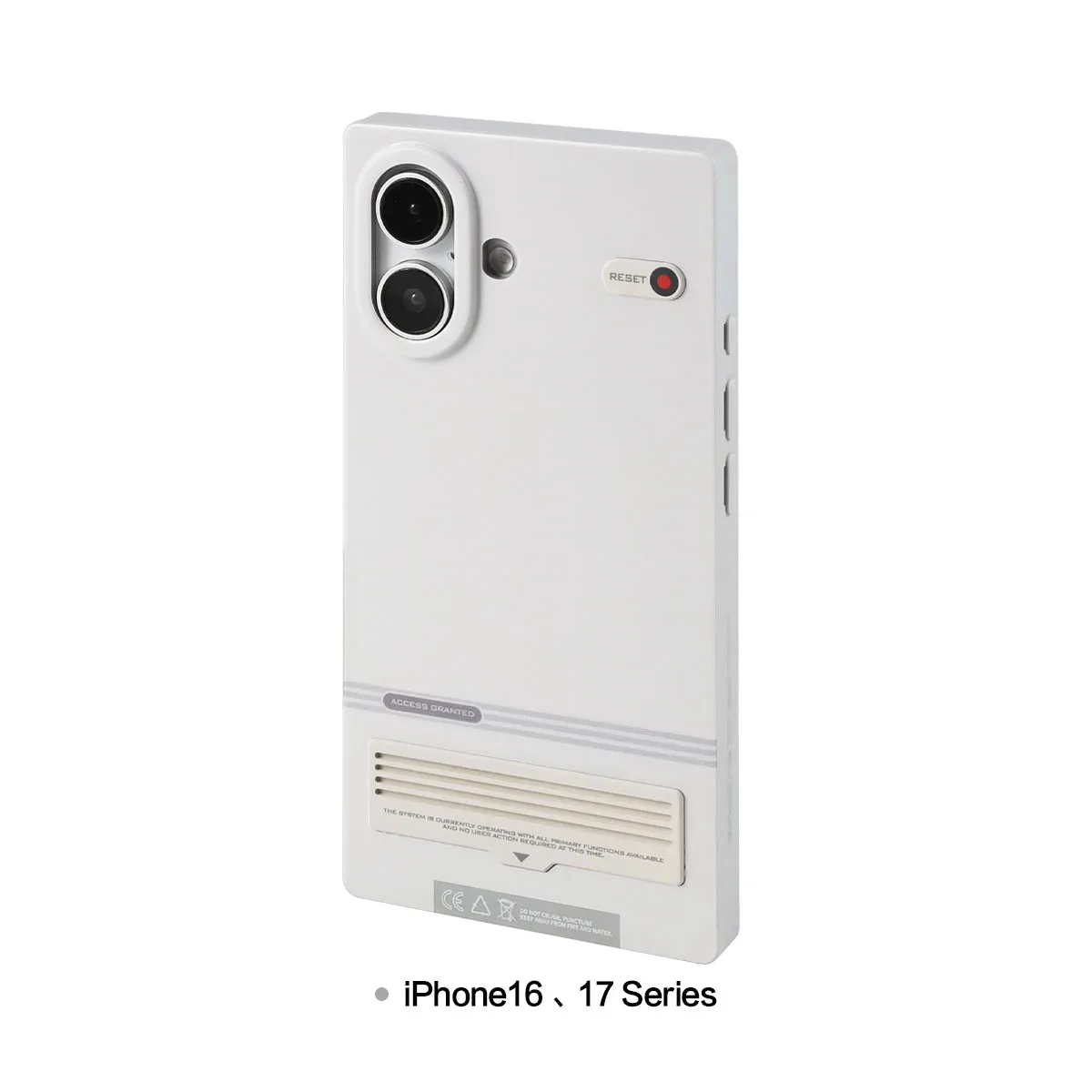 WAKCAS Gray Square Retro Terminal MagSafe iPhone Case