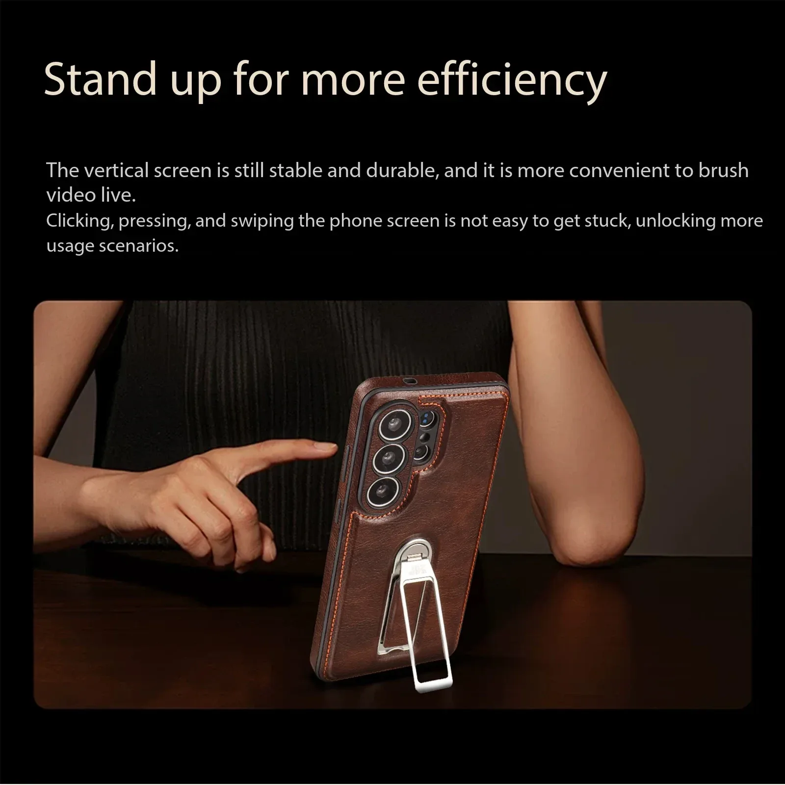 Rotating Bracket Leather-Look Case — source product photo