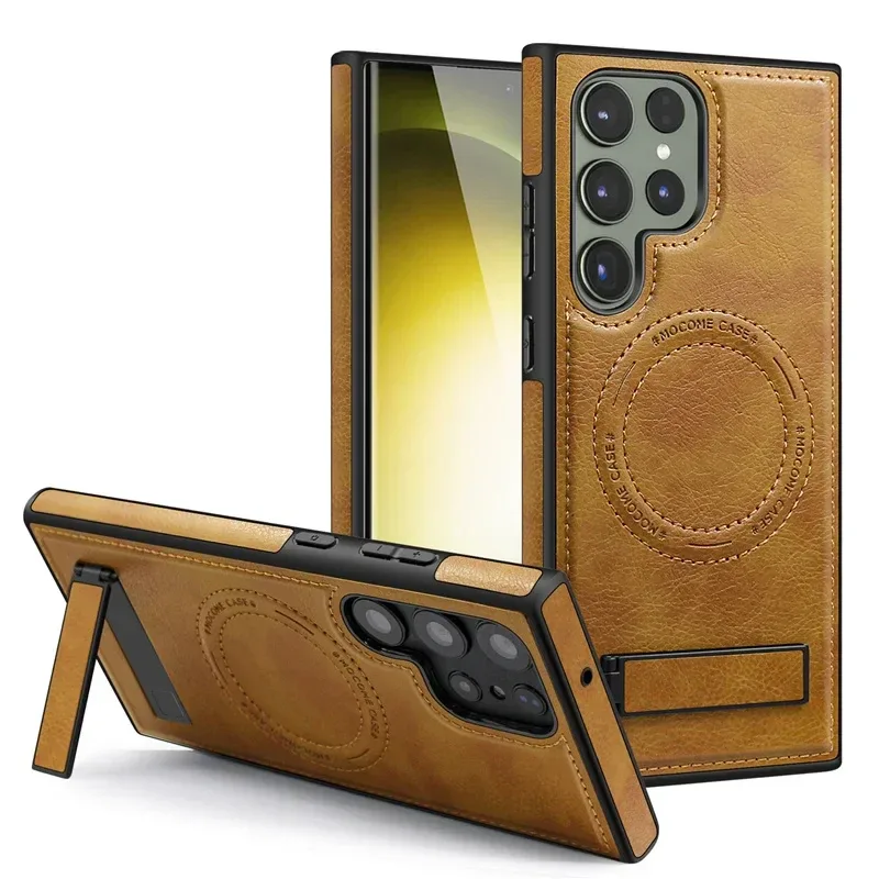 Magnetic Leather-Look Stand Case close-up