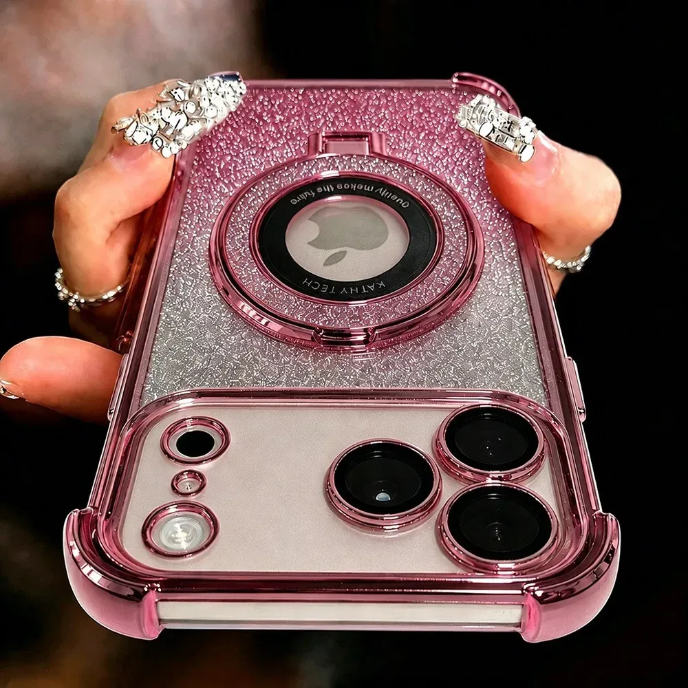 Laser Glitter Magnetic Stand Case — product photo