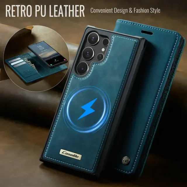 2-in-1 Magnetic Leather Book Case