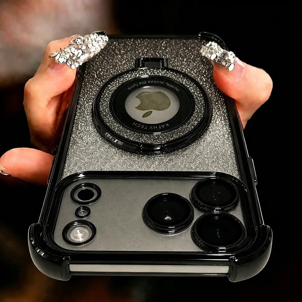 Laser Glitter Magnetic Stand Case — product photo