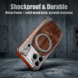 Walnut Grain Metal Frame Stand Case, photo 3