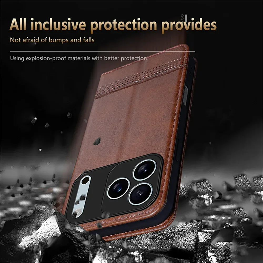 Magnetic Flip Leather Wallet Case — product photo