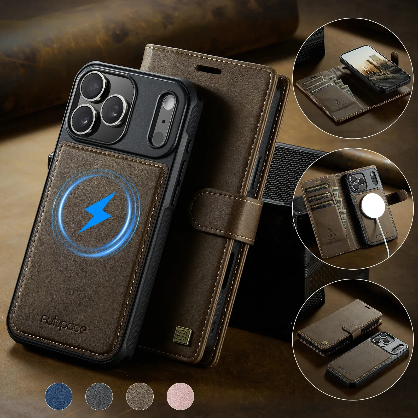 Detachable Magnetic Wallet Case