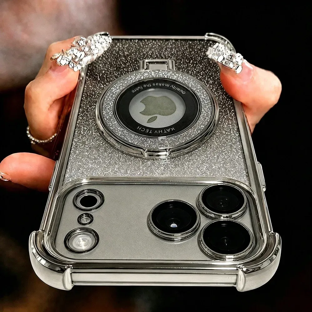 Laser Glitter Magnetic Stand Case — product photo