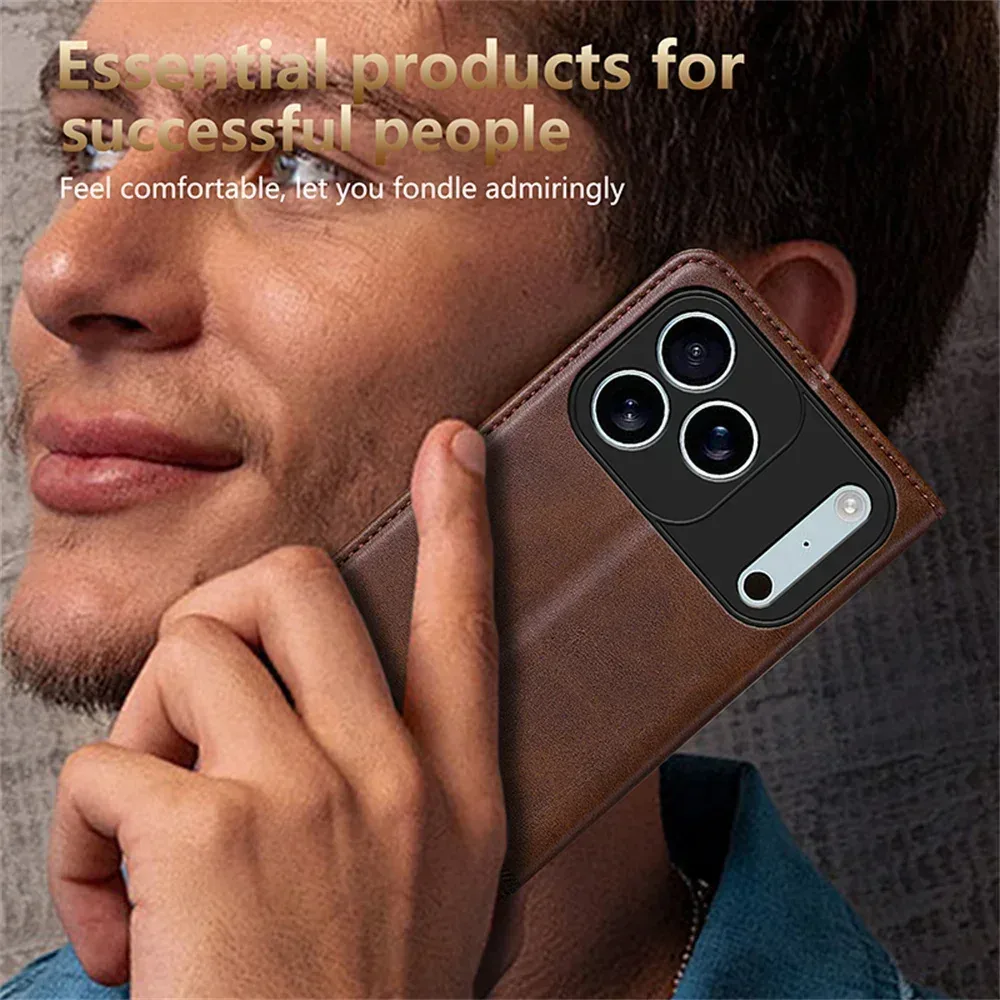 Magnetic Flip Leather Wallet Case — product photo