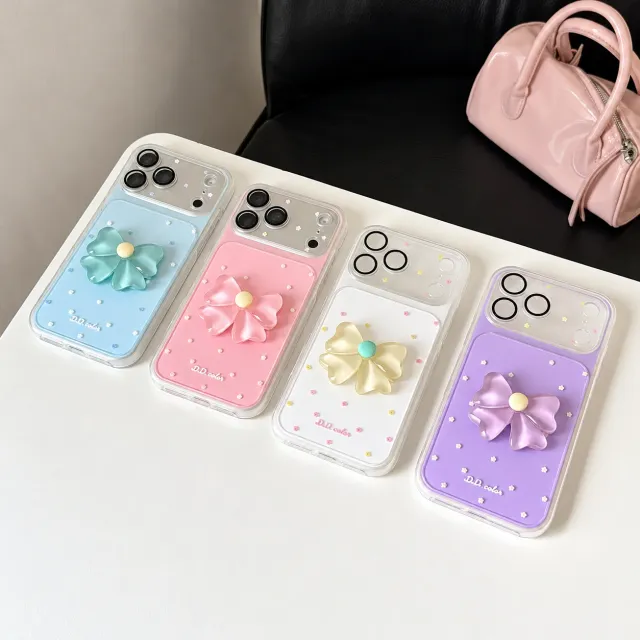 Colorful IMD Bow Flower Mobile Phone case — AI-enhanced product photo