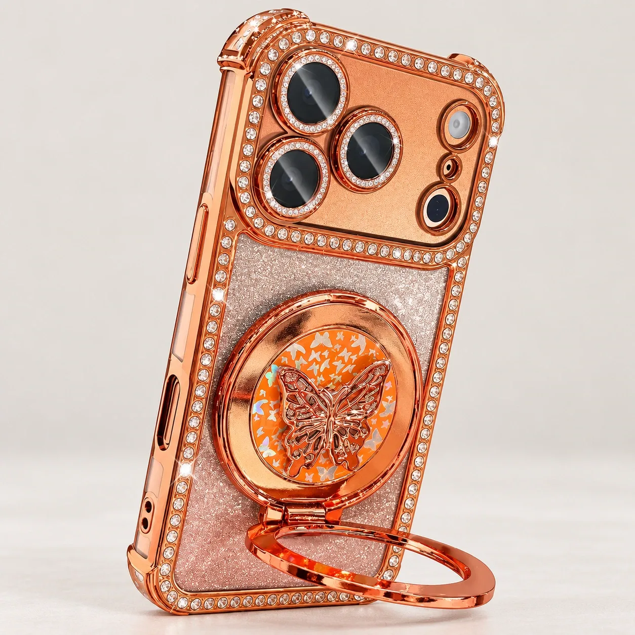 AI-generated alternate angle of Butterfly Jewel Stand Case