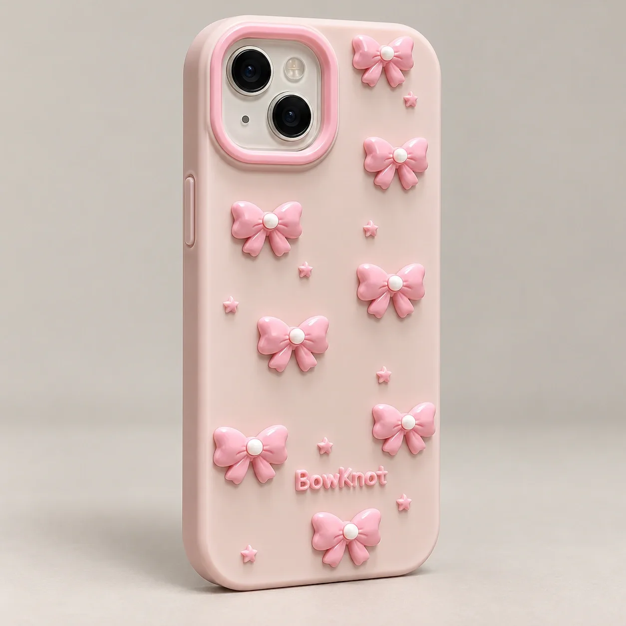 Pink Ribbon Bow Case close-up