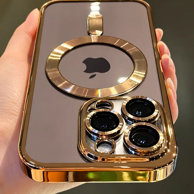 Gold Trim Clear Magnetic Case