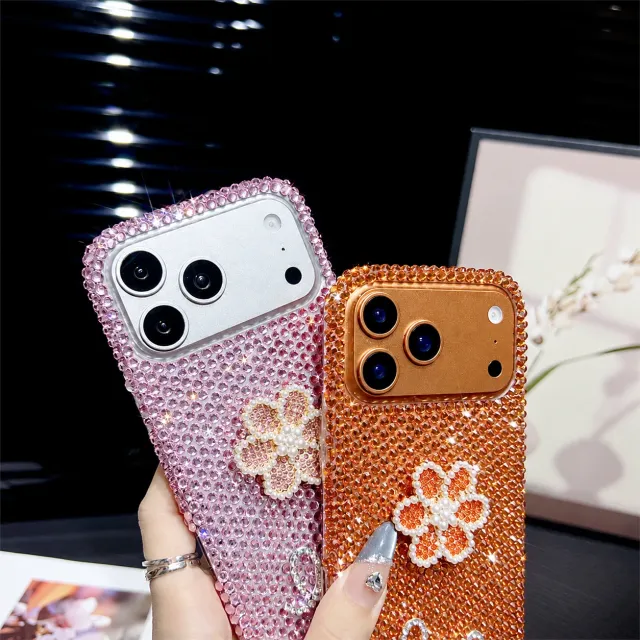 Three-dimensional Diamond-Encrusted Shockproof Mobile Phone Case — AI-enhanced product photo