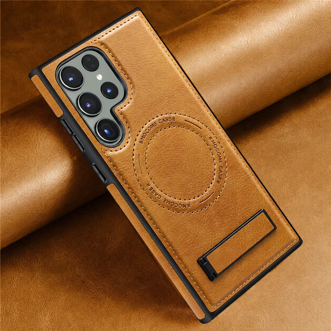 Magnetic Leather-Look Stand Case
