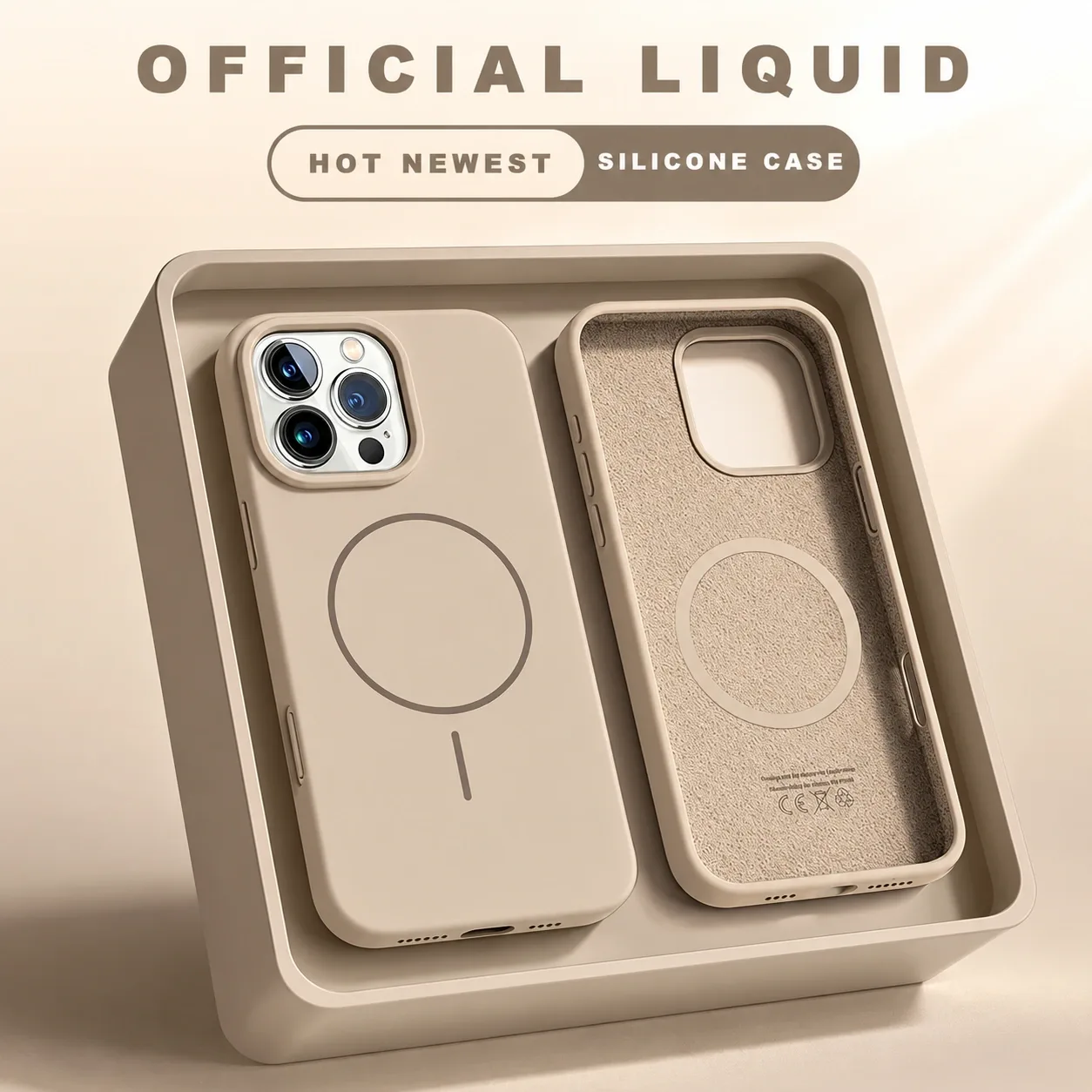 Liquid Silicone Magnetic Case close-up